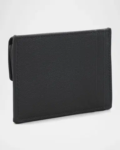 Saint Laurent YSL Monogram Flap Card Case in Grained Leather | Thumbnail 3