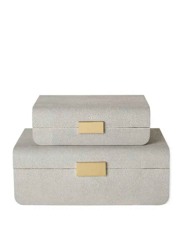 AERIN Small Mod Faux Shagreen Jewelry Box
