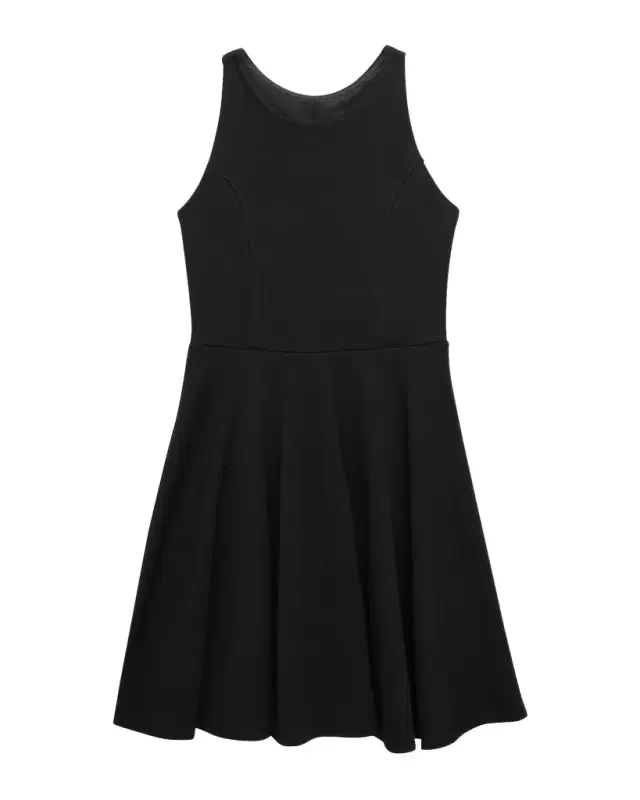 Un Deux Trois Girl 's Textured Racerback Dress, Size 7-20