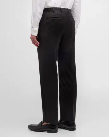 Brioni Men's Solid Wool Trousers | Thumbnail 3