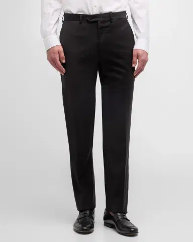 Brioni Men 's Solid Wool Trousers | Thumbnail 4 Brioni Men 's Solid Wool Trousers | Thumbnail 4