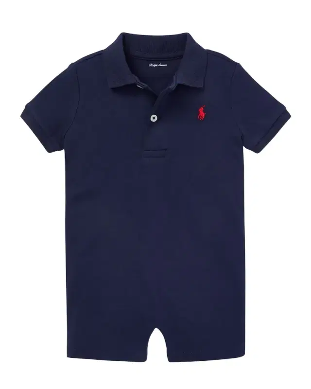 Polo Ralph Lauren Boy 's Cotton Interlock Polo Shortall, Size 3-24 Months