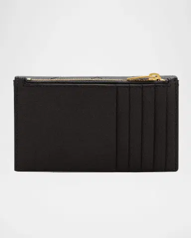 Saint Laurent YSL Monogram Flap Card Case in Grained Leather | Thumbnail 4 Saint Laurent YSL Monogram Flap Card Case in Grained Leather | Thumbnail 4
