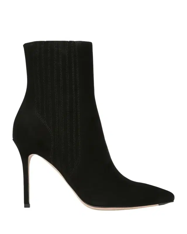 9mm Lisa Suede Stiletto Ankle Booties