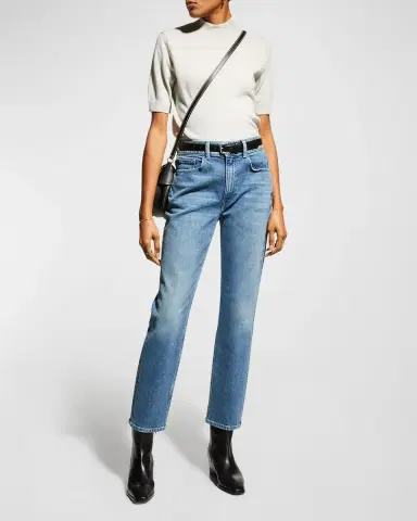 Lafayette 148 New York High Rise Straight Ankle Reeve Jean | Thumbnail 2
