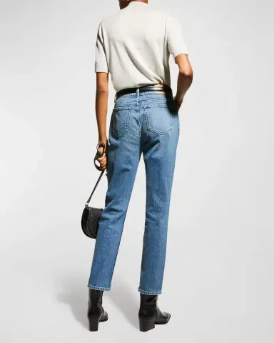 Lafayette 148 New York High Rise Straight Ankle Reeve Jean | Thumbnail 3