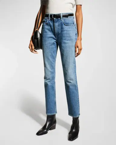 Lafayette 148 New York High Rise Straight Ankle Reeve Jean | Thumbnail 4