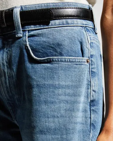 Lafayette 148 New York High Rise Straight Ankle Reeve Jean | Thumbnail 5