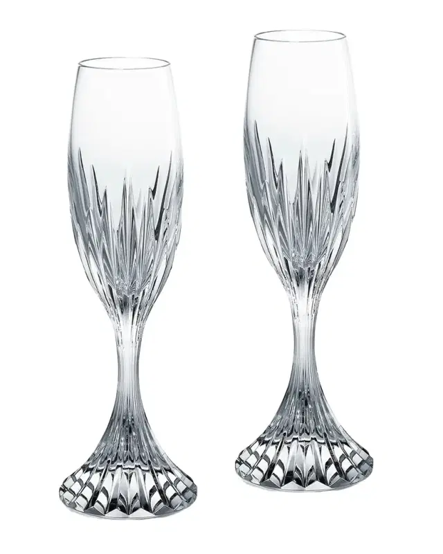 Baccarat Massena Champagne Flutes, Set of 2