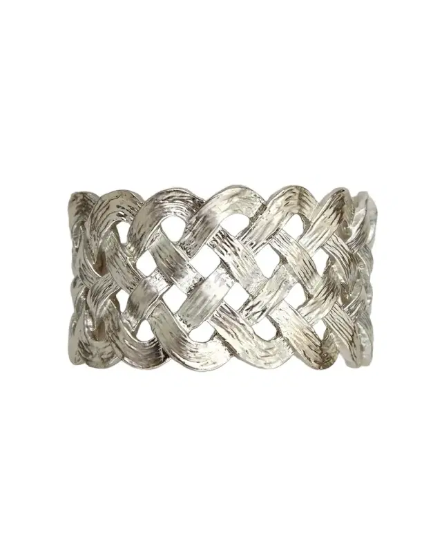 L 'Objet Platinum Braid Napkin Rings Jewels, Set of 4