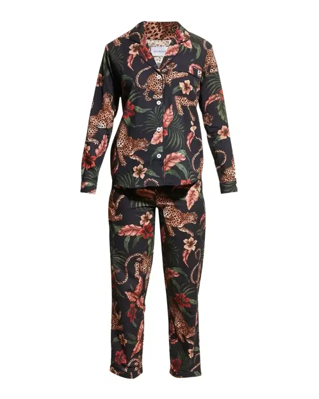 Desmond & Dempsey Soleia Cotton Long Pajama Set