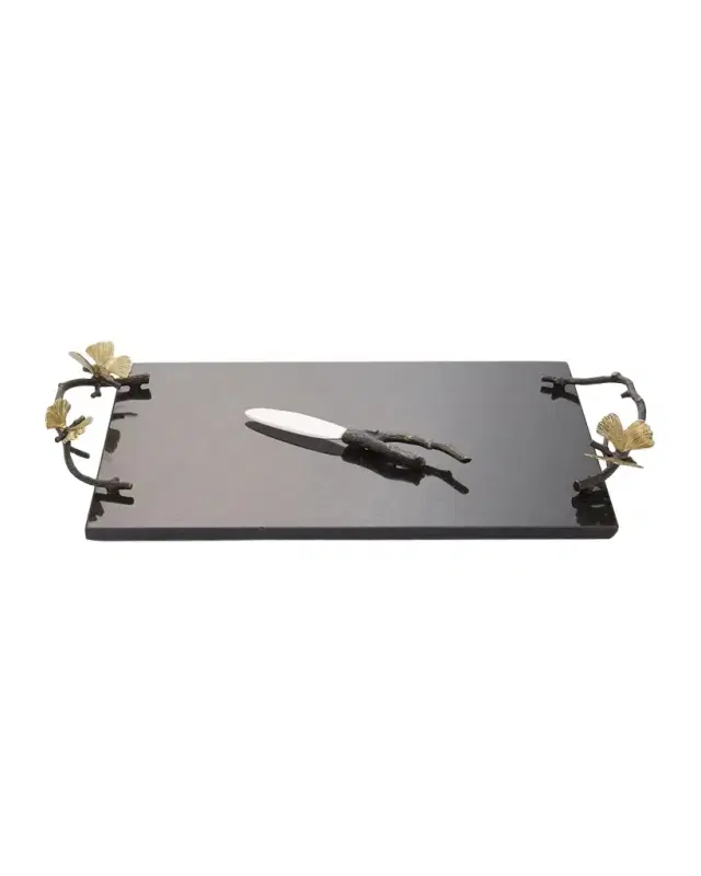 Michael Aram Butterfly Ginkgo Cheese Board with Knife