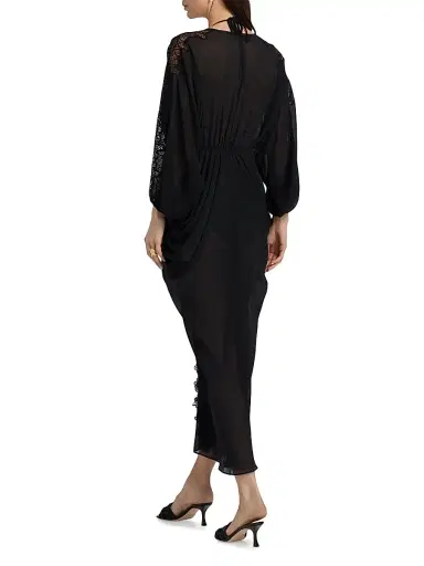 Ramy Brook Women's Bernice Lace-Trim V-Neck Maxi Dress - Black | Thumbnail 5 Ramy Brook Women's Bernice Lace-Trim V-Neck Maxi Dress - Black | Thumbnail 5