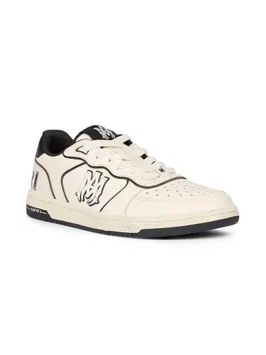 AMIRI Men's Newport Leather Low-Top Sneakers - Ivory - Size 7 | Thumbnail 2