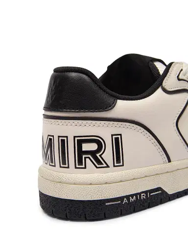 AMIRI Men's Newport Leather Low-Top Sneakers - Ivory - Size 7 | Thumbnail 7