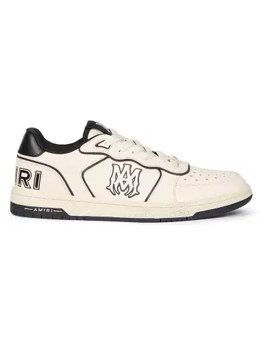AMIRI Men's Newport Leather Low-Top Sneakers - Ivory - Size 7 | Thumbnail 1