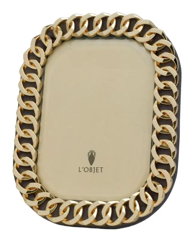 L 'Objet Gold Cuban Link Frame, 4" x 6"