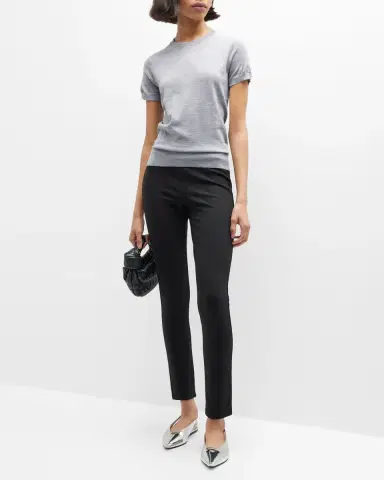 Theory Basic Regal Wool Short-Sleeve Tee | Thumbnail 3