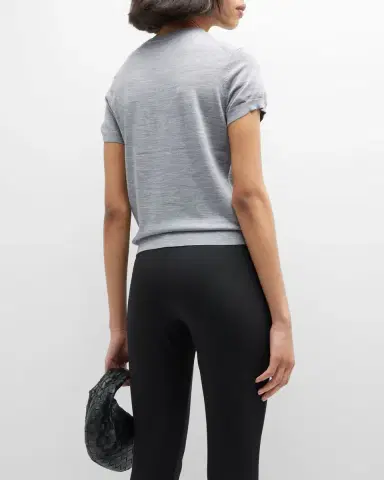 Theory Basic Regal Wool Short-Sleeve Tee | Thumbnail 6