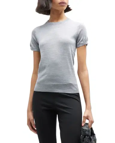 Theory Basic Regal Wool Short-Sleeve Tee | Thumbnail 1