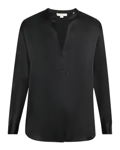 Vince Silk Band-Collar Blouse | Thumbnail 1