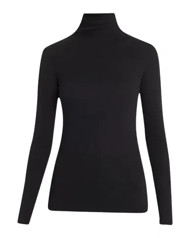 Vince Essential Long-Sleeve Cotton Turtleneck Top | Thumbnail 1