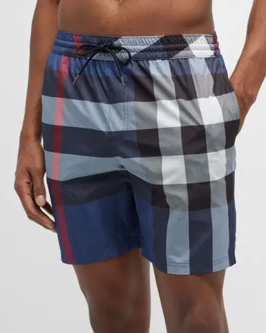 Burberry Men's Guildes Signature Check Swim Trunks | Thumbnail 2