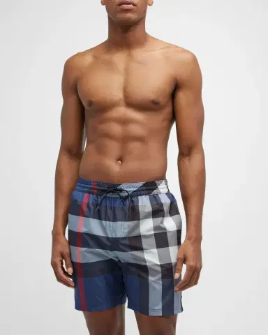 Burberry Men's Guildes Signature Check Swim Trunks | Thumbnail 3