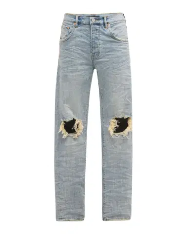 PURPLE Men's P002 Light Indigo Blowout Slim Jeans | Thumbnail 1 PURPLE Men's P002 Light Indigo Blowout Slim Jeans | Thumbnail 1