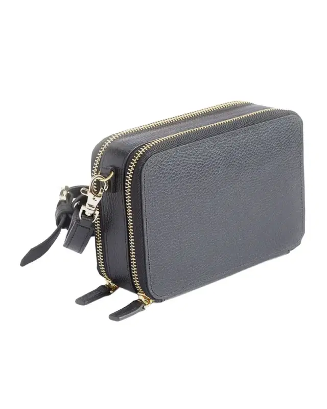 ROYCE New York Monogrammed Leather Crossbody Bag, Personalized