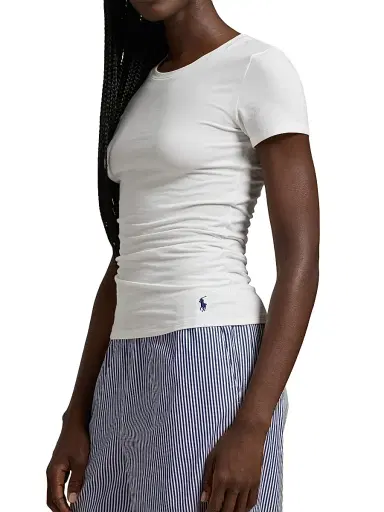 Polo Ralph Lauren Women's Stretch Cotton T-Shirt - White Cloud - Size XS | Thumbnail 3 Polo Ralph Lauren Women's Stretch Cotton T-Shirt - White Cloud - Size XS | Thumbnail 3