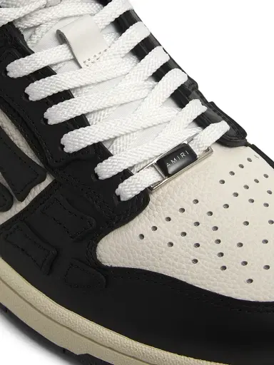 AMIRI Men's Skel-Top Low Leather Sneakers - Black Black White - Size 7 | Thumbnail 5 AMIRI Men's Skel-Top Low Leather Sneakers - Black Black White - Size 7 | Thumbnail 5