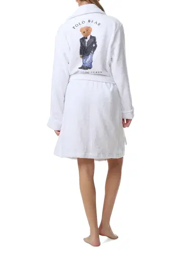 Polo Ralph Lauren Women's Iconic Bear Short Printed Robe | Thumbnail 4 Polo Ralph Lauren Women's Iconic Bear Short Printed Robe | Thumbnail 4