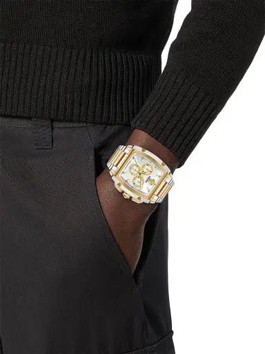 Versace Men's Dominus Two-Tone Stainless Steel Bracelet Watch/42MM x 50MM - White Two Tone | Thumbnail 2 Versace Men's Dominus Two-Tone Stainless Steel Bracelet Watch/42MM x 50MM - White Two Tone | Thumbnail 2