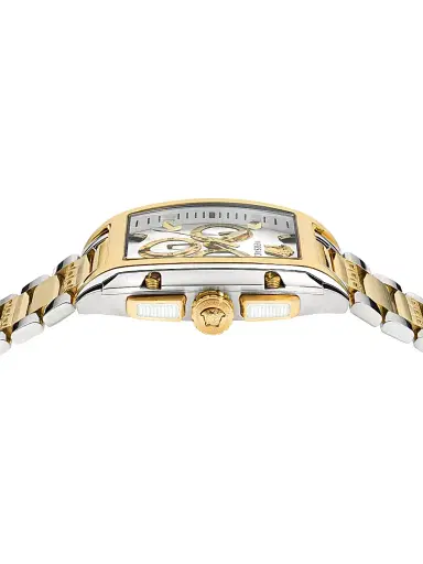 Versace Men's Dominus Two-Tone Stainless Steel Bracelet Watch/42MM x 50MM - White Two Tone | Thumbnail 3 Versace Men's Dominus Two-Tone Stainless Steel Bracelet Watch/42MM x 50MM - White Two Tone | Thumbnail 3
