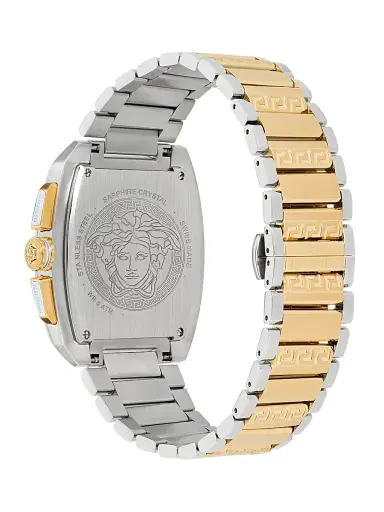 Versace Men's Dominus Two-Tone Stainless Steel Bracelet Watch/42MM x 50MM - White Two Tone | Thumbnail 4 Versace Men's Dominus Two-Tone Stainless Steel Bracelet Watch/42MM x 50MM - White Two Tone | Thumbnail 4