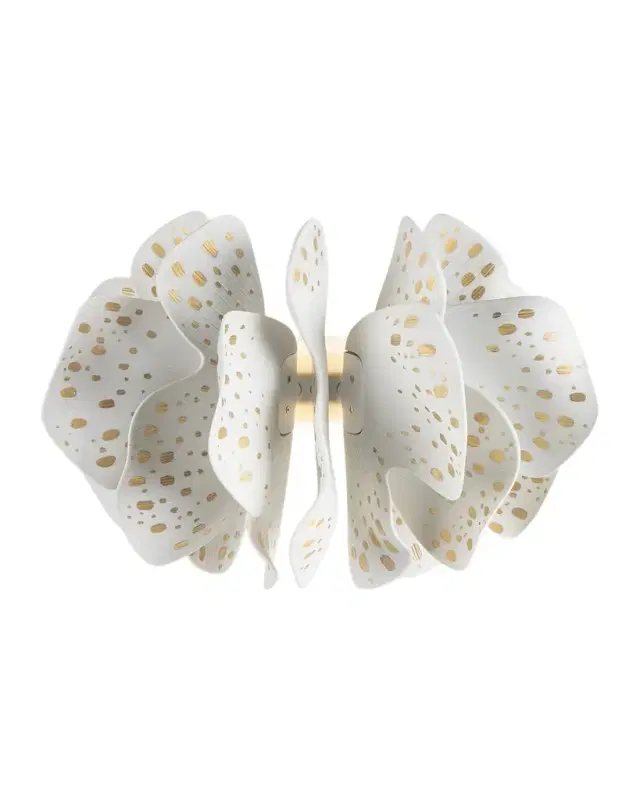 Lladro Nightbloom White Gold Wall Light