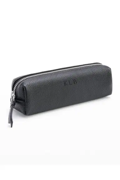 Royce New York Pebbled Leather Pencil Case, Personalized | Thumbnail 3