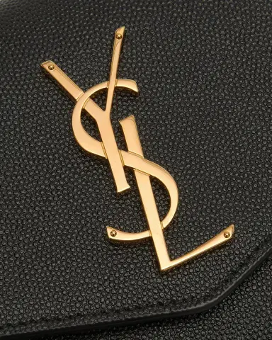 Saint Laurent Uptown YSL Wallet on Chain in Grained Leather | Thumbnail 6
