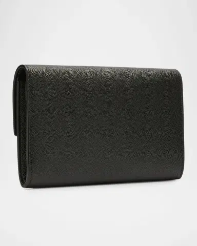 Saint Laurent Uptown YSL Wallet on Chain in Grained Leather | Thumbnail 7