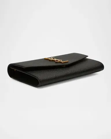 Saint Laurent Uptown YSL Wallet on Chain in Grained Leather | Thumbnail 10