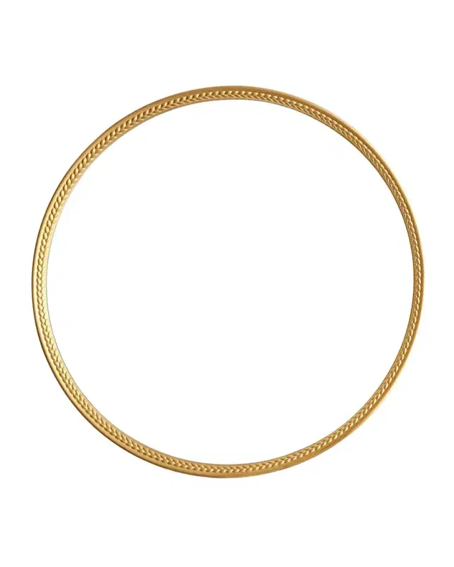 L 'Objet Soie Tressee 24K Gold-Plated Dinner Plate