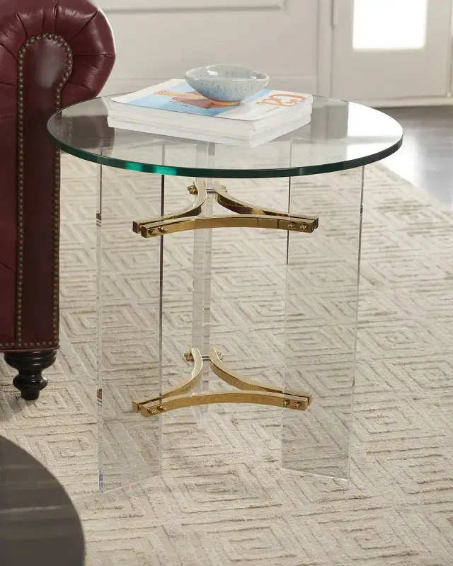 Interlude Home Tamara Acrylic Side Table