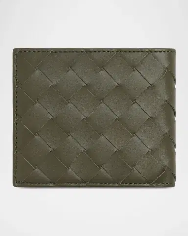 Bottega Veneta Men's Intrecciato Leather Bifold Wallet | Thumbnail 2