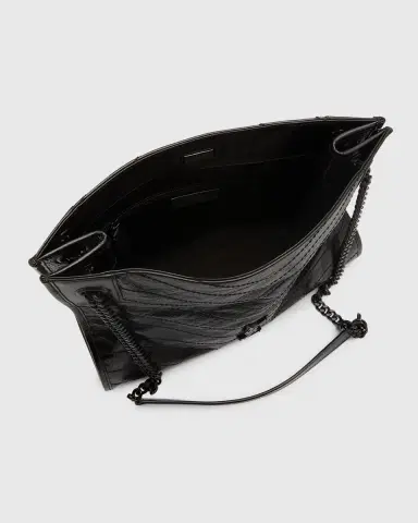 Saint Laurent Niki Medium YSL Shopper Tote Bag in Crinkled Leather | Thumbnail 3