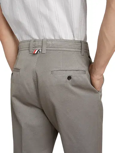 Thom Browne Men's Utility Twill Chino Trousers - Medium Grey - Size XXL | Thumbnail 5 Thom Browne Men's Utility Twill Chino Trousers - Medium Grey - Size XXL | Thumbnail 5