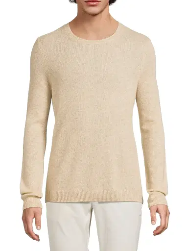 Onia Men's Featherweight Cashmere Sweater - Stone | Thumbnail 3