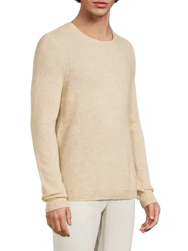 Onia Men's Featherweight Cashmere Sweater - Stone | Thumbnail 4