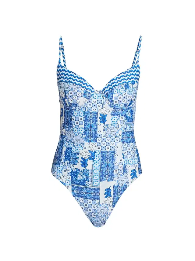Ramy Brook Women's Jayda Printed One-Piece Swimsuit - Ocean
