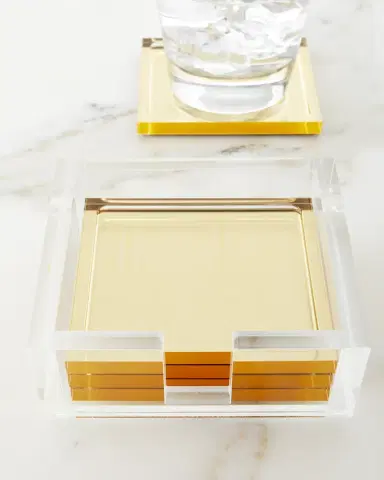 Tizo Lucite Coasters, Set of 4 | Thumbnail 2